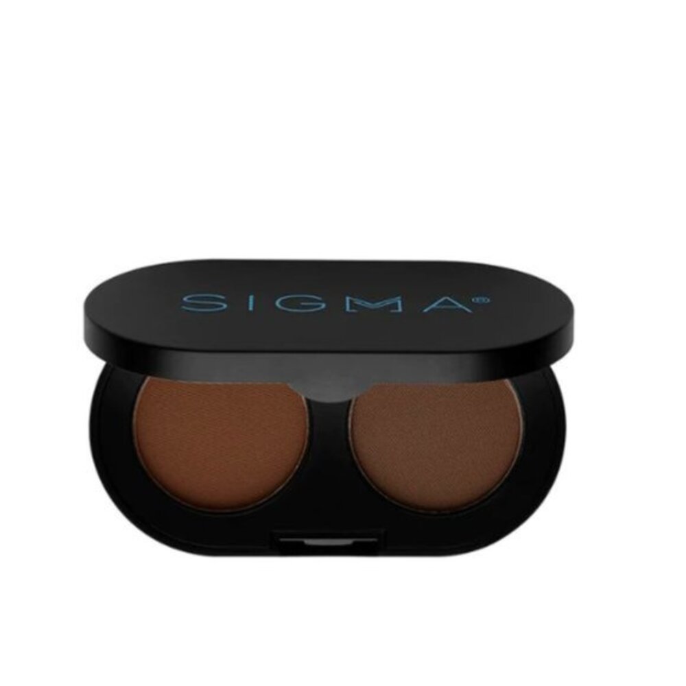 Sigma Beauty COLOR + SHAPE BROW POWDER DUO- Dark- NIB